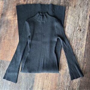 a new day Ribbed Midi Mock Neck Sweater Dress